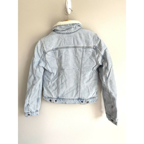 Levis Original Sherpa Trucker Denim Jean Jacket - Picture 9 of 10